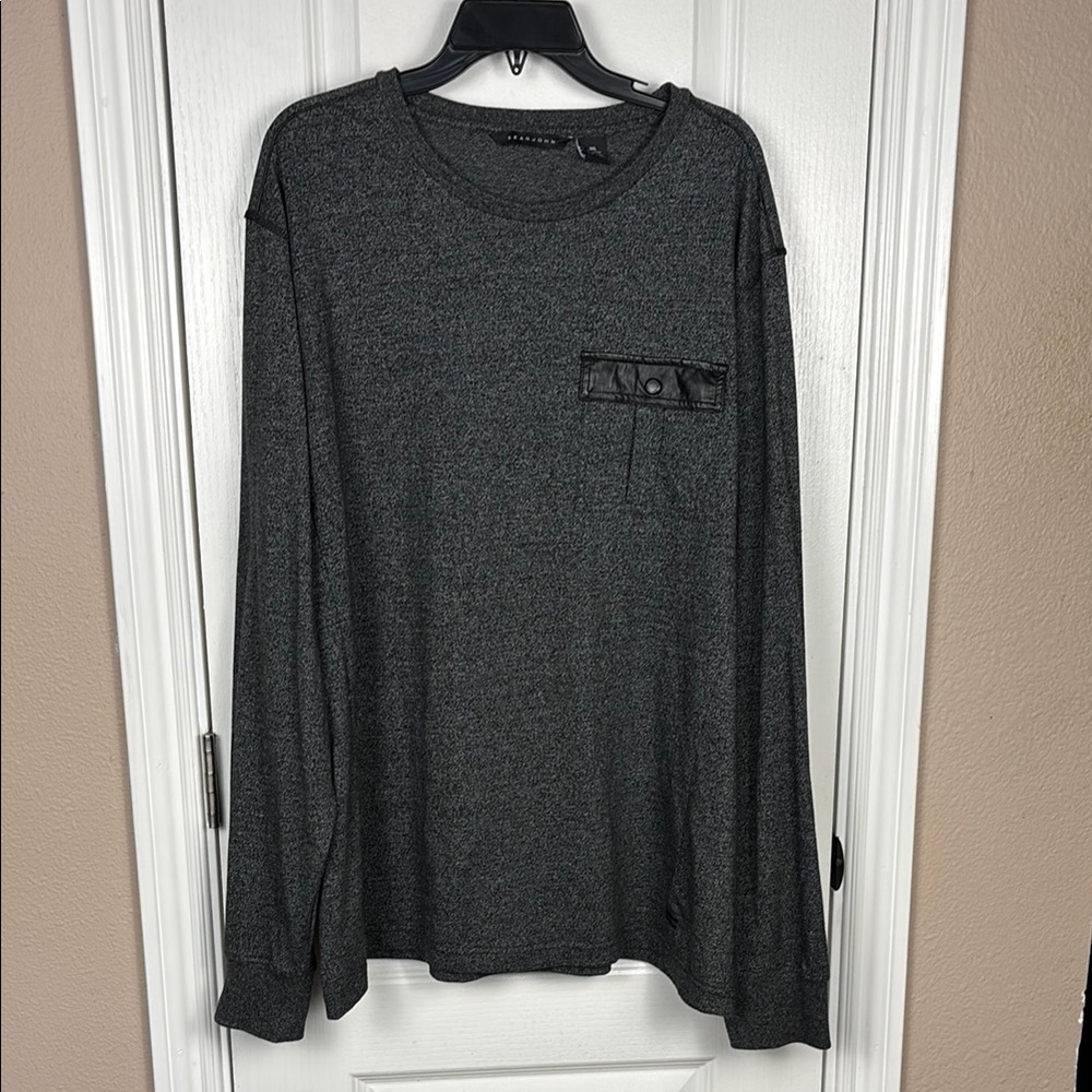 Sean John Men's‎ Gray Long Sleeve Pullover Pocket Athleisure Shirt Size 3XL